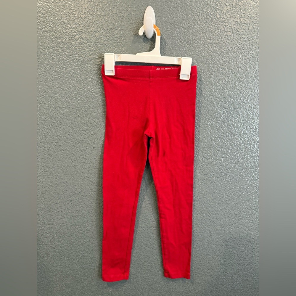 Girls Red Size 7/8 Medium Wonder Nation Active Leggings Yoga Pants Bottoms
